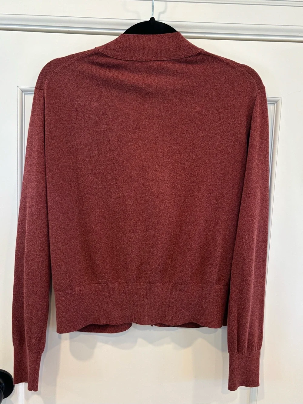 J. Crew Women’s Burgundy V-Neck Crop Cardigan Sweater | Medium